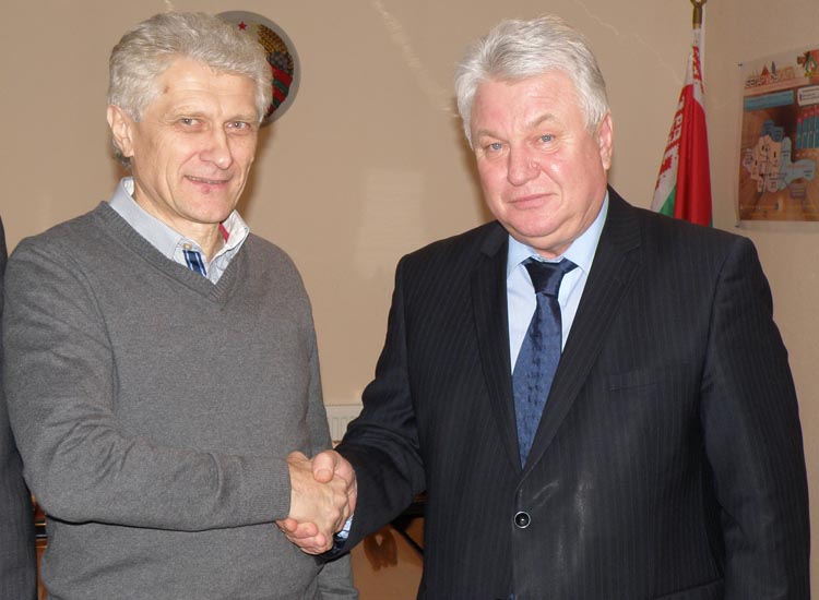 Сергей Боровский и Валерий Кириенко в Солигорске