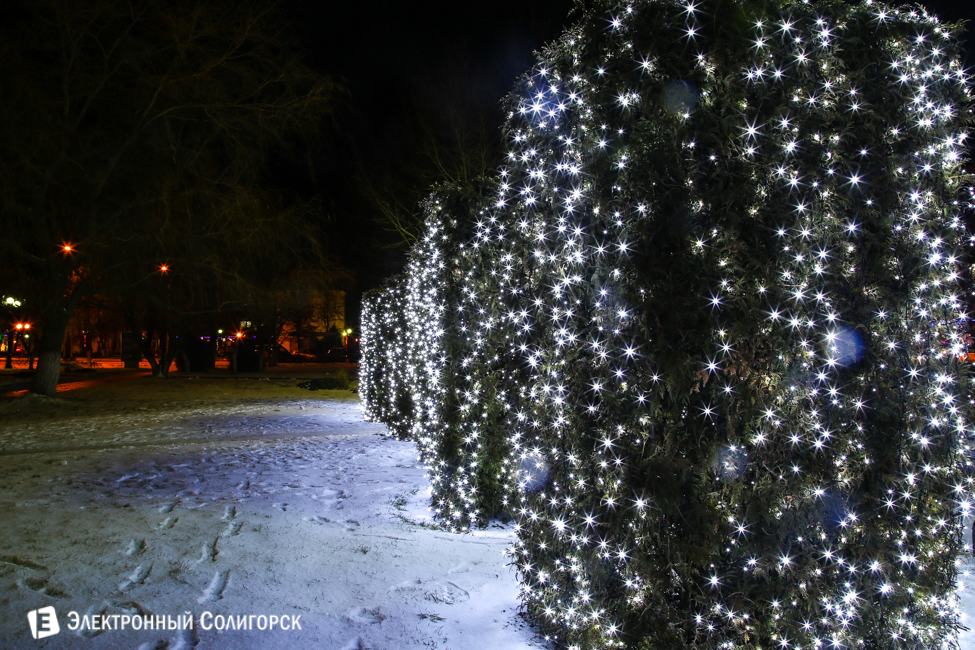 новогодние огни Солигорска 2016