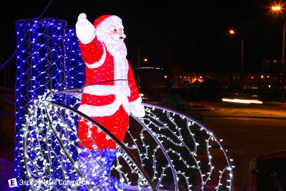 новогодние огни Солигорска 2016