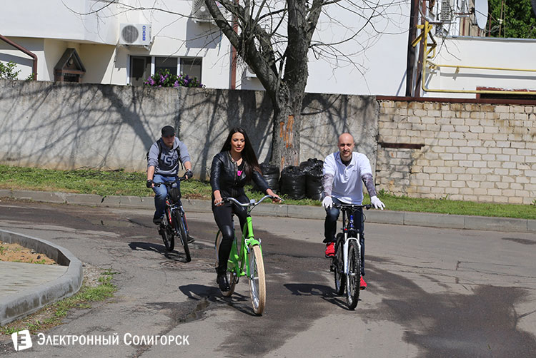 Открытие веломастерской Зялены Ровар в Солигорске