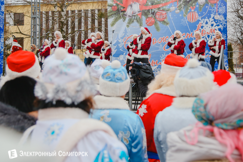 Парад Дедов Морозов Солигорск