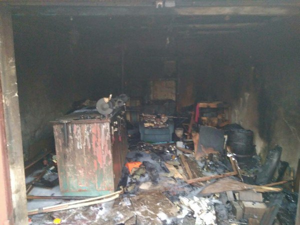 пожар в гаражах возле 1 РУ Солигорск