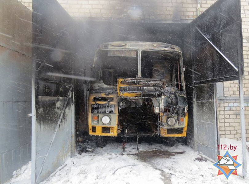 возгорание школьного автобуса Любань