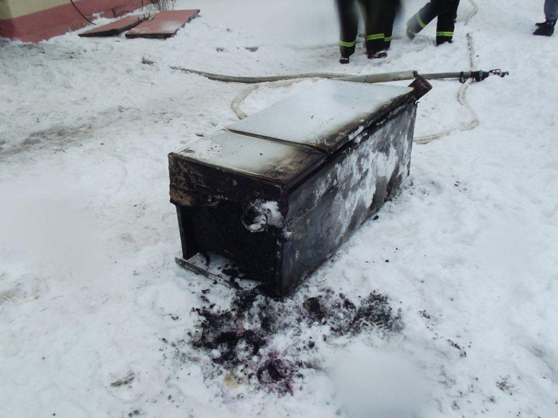 пожар в магазине, Солигорск, д.Пиваши