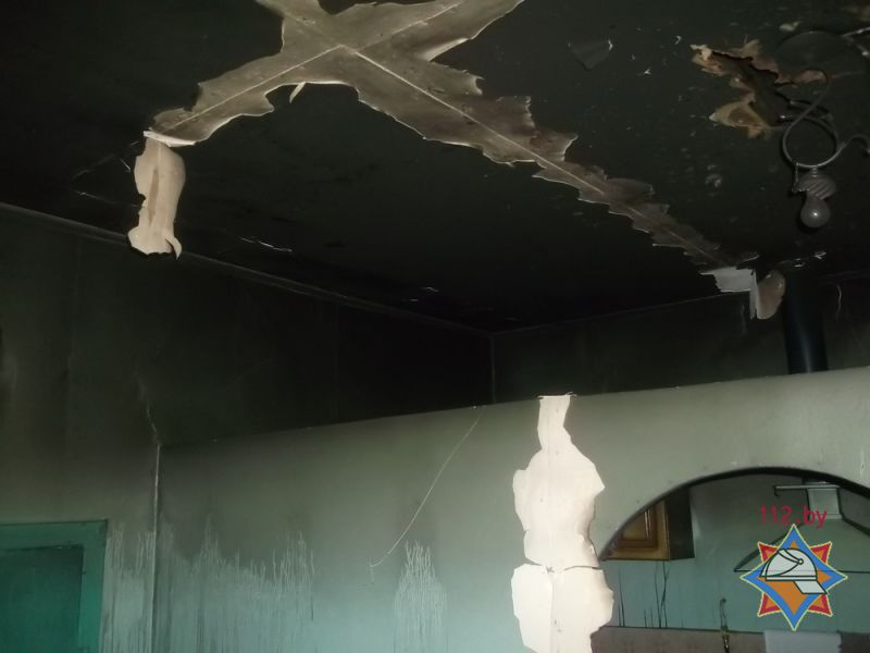 пожар в жилом доме в деревне Мелковичи