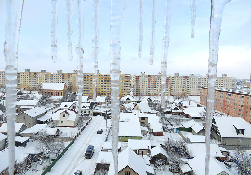 сосульки в Солигорске