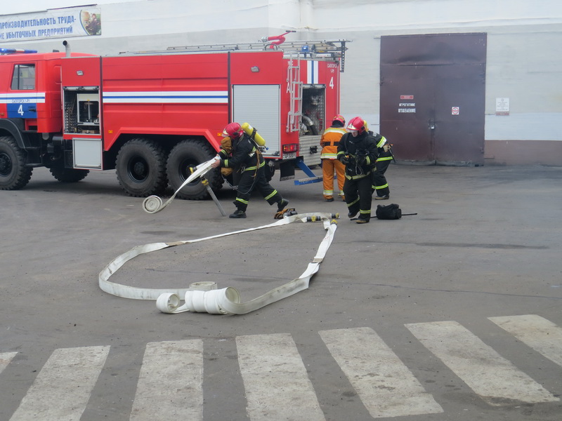 Тактико-специальные учения на автобусном парке №1 в Солигорске