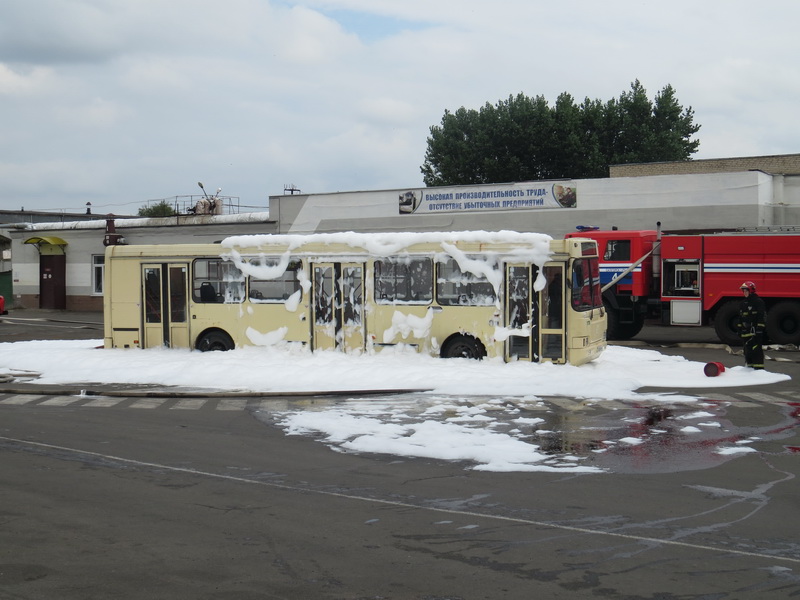 Тактико-специальные учения на автобусном парке №1 в Солигорске