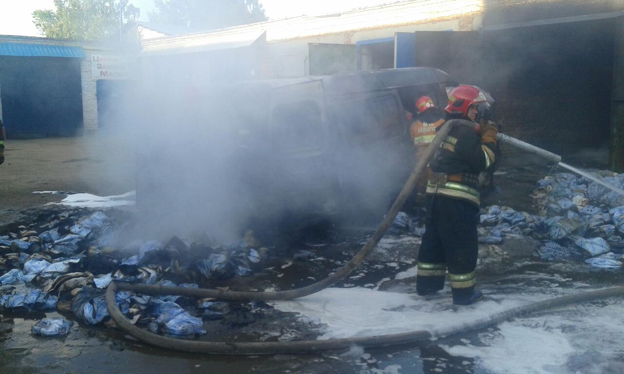 загорание авто в солигорске