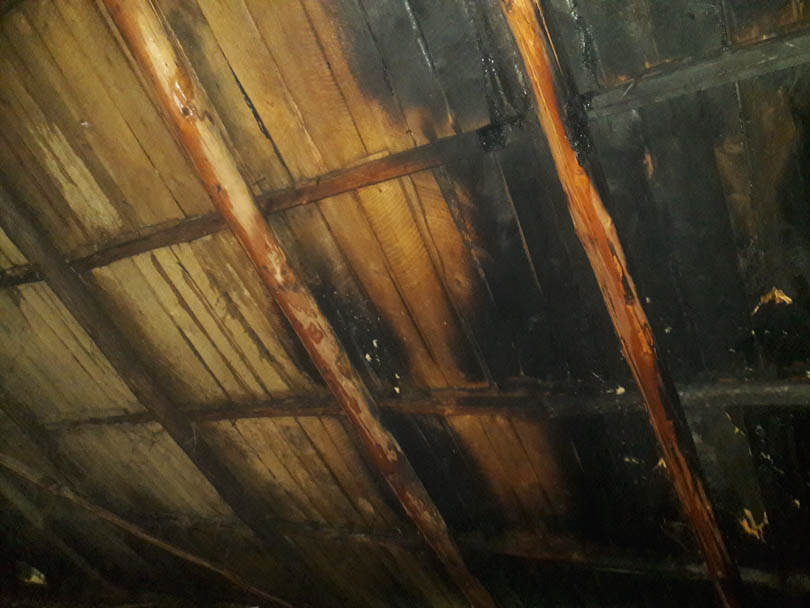 Пожар в п.Отрубы, солигорск