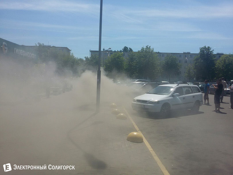 пожар автомобиль Солигорск