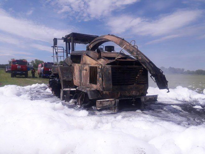 загорание комбайна Саковичи