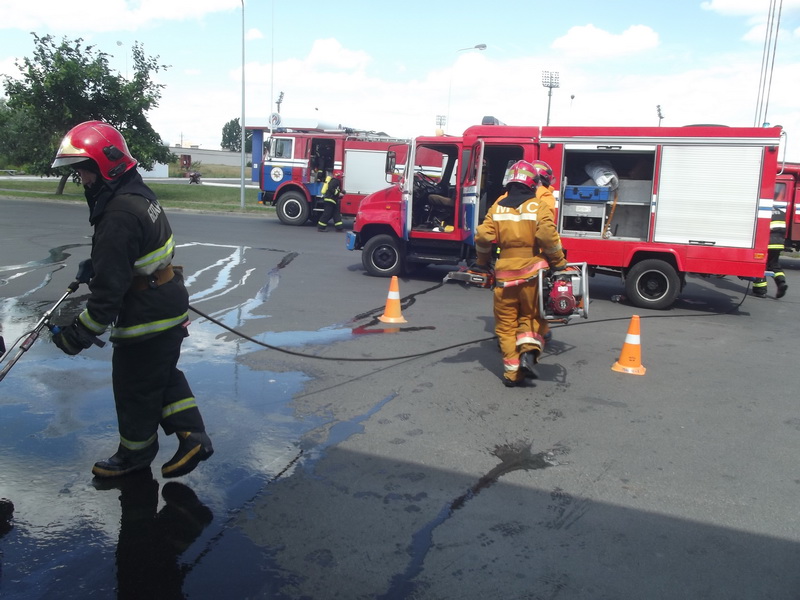 учения ГРОЧС на АЗС Солигорск