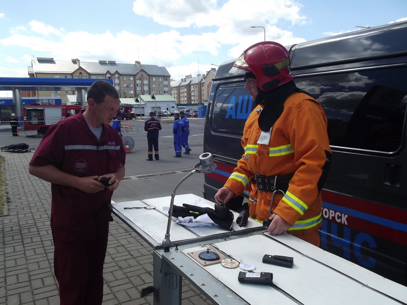 учения ГРОЧС на АЗС Солигорск