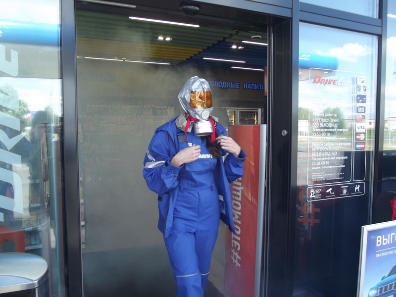 учения ГРОЧС на АЗС Солигорск