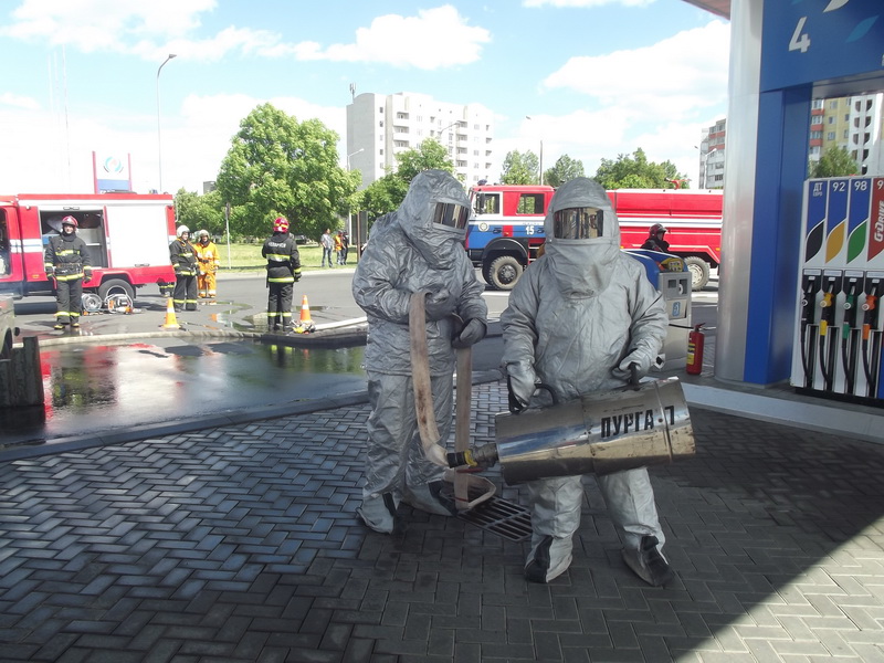 учения ГРОЧС на АЗС Солигорск