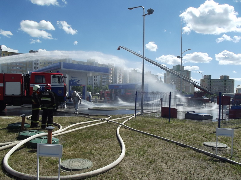 учения ГРОЧС на АЗС Солигорск