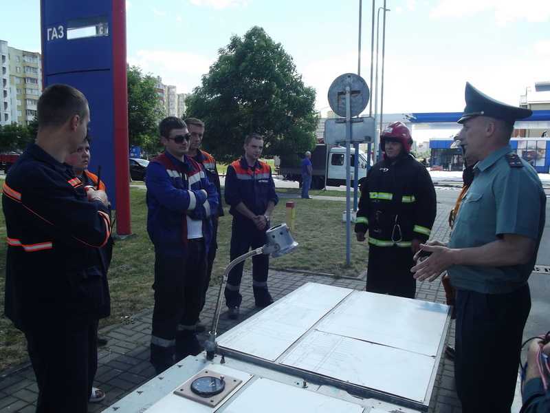 учения ГРОЧС на АЗС Солигорск