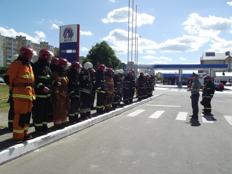 учения ГРОЧС на АЗС Солигорск