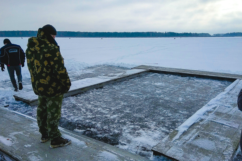 водохранилище Солигорск зима