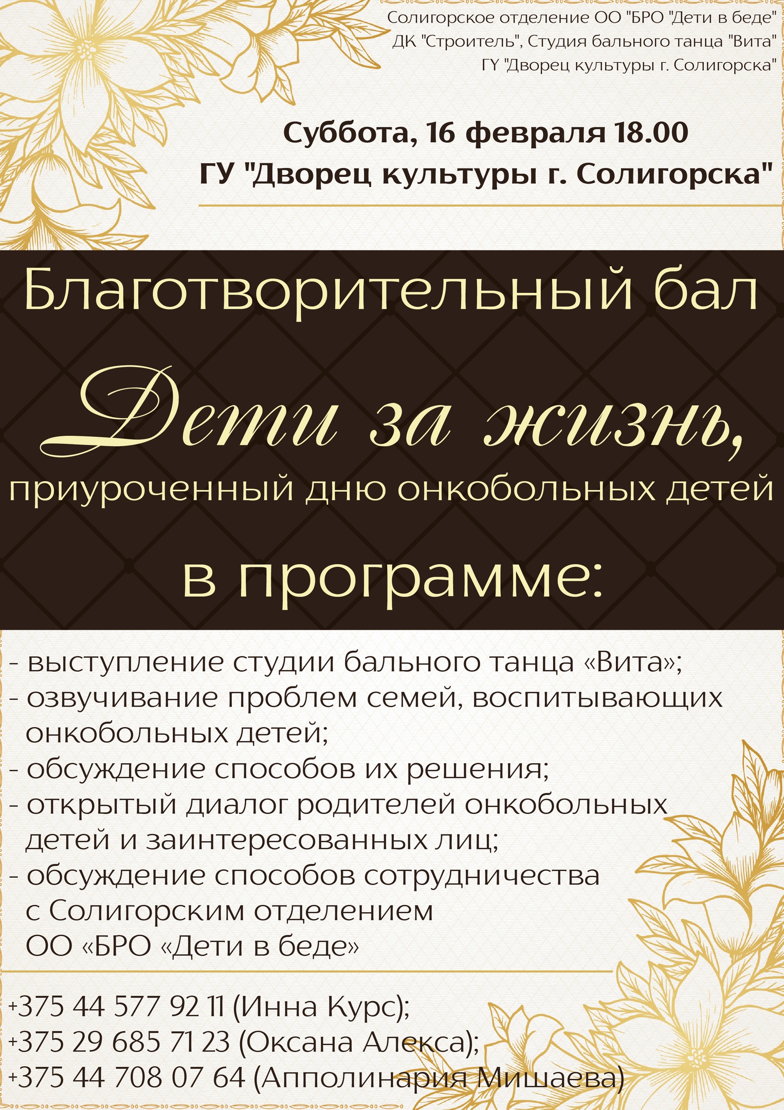 благотворительный бал солигорск