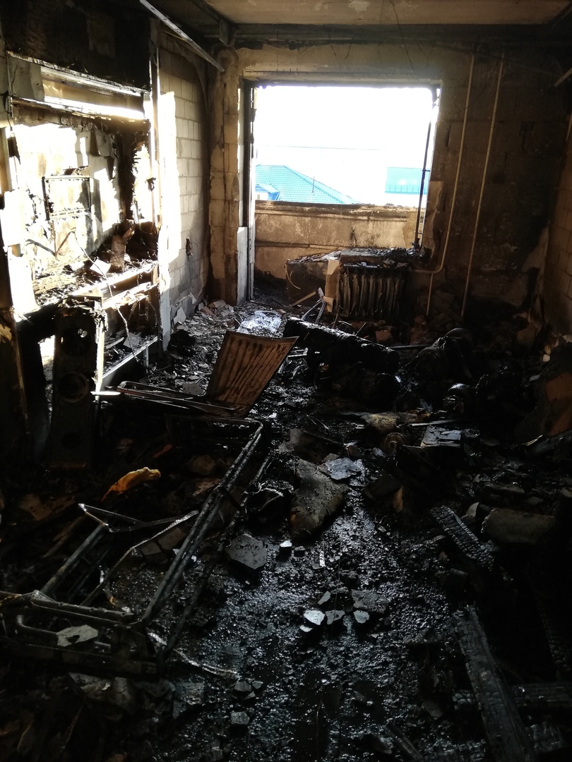 Пожар на Парковой в Солигорске