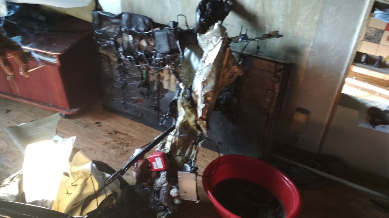 Пожар в квартире в Солигорске