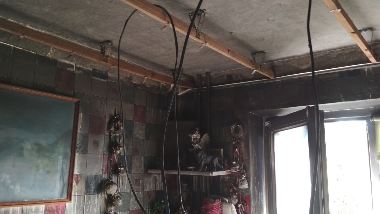 Пожар в квартире в Солигорске