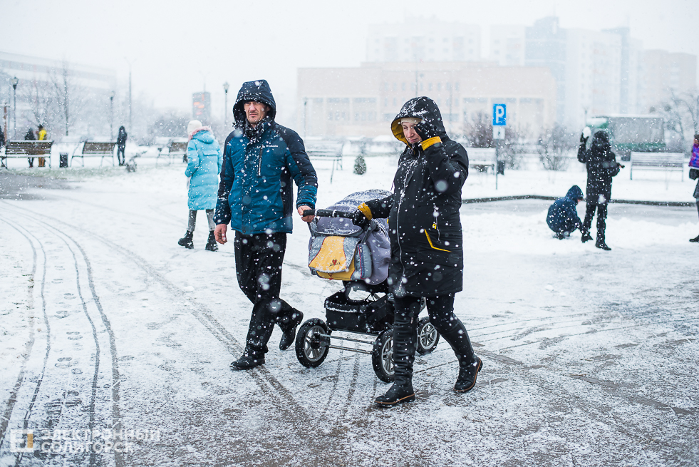 снежный город