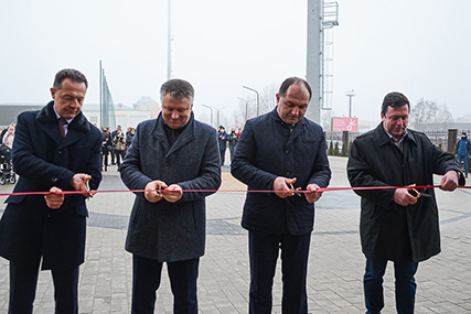 Открытие теннисного манежа в Солигорске