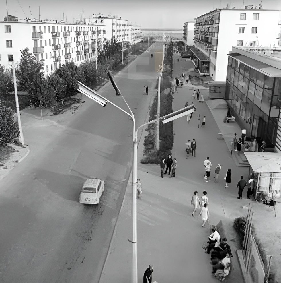 Улица Ленинского Комсомола Солигорск ретрофото