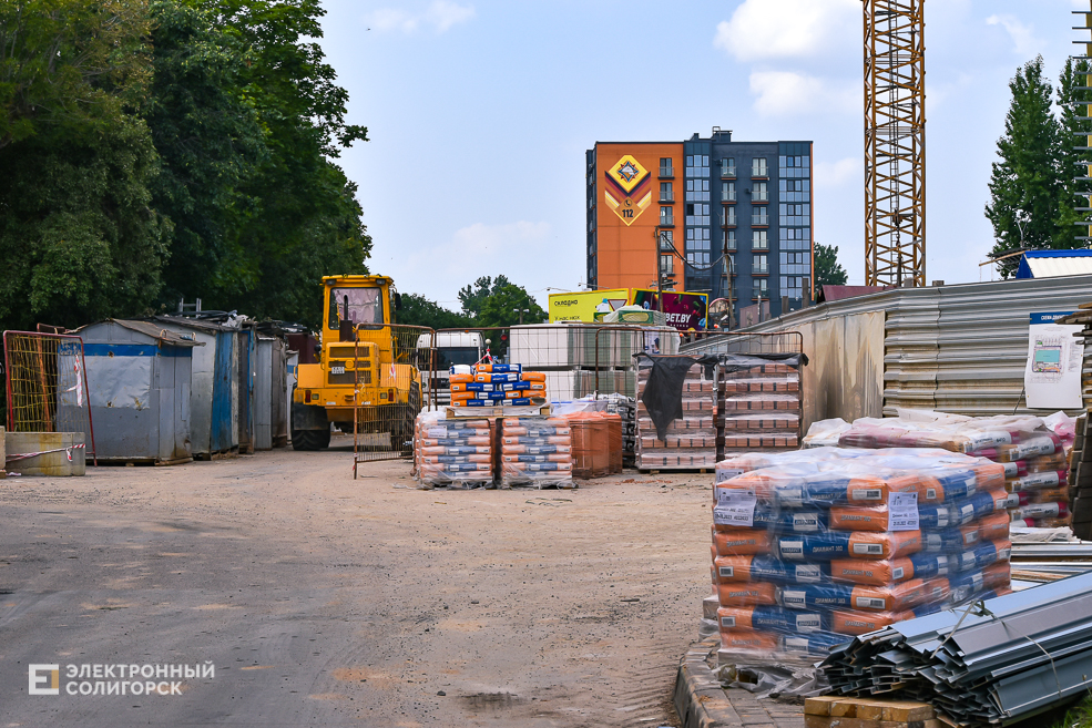 Дорожные работы на улице Горького в Солигорске