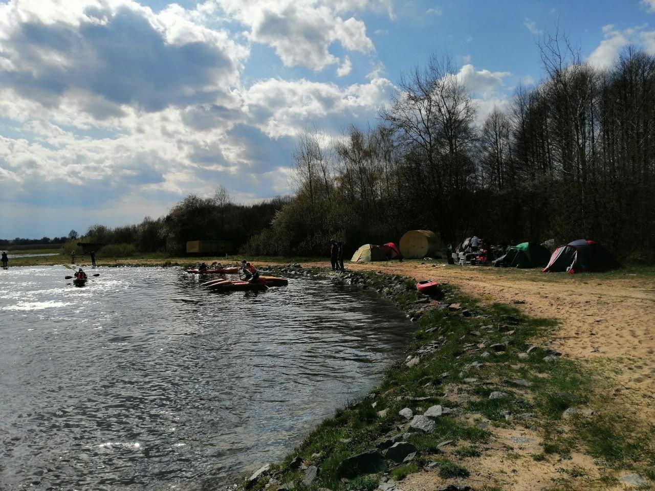 Дамба Солигорского водохранилища