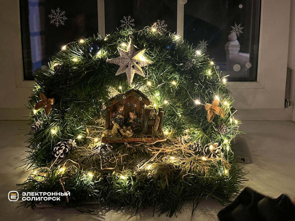 Убранство солигорских храмов к Рождеству