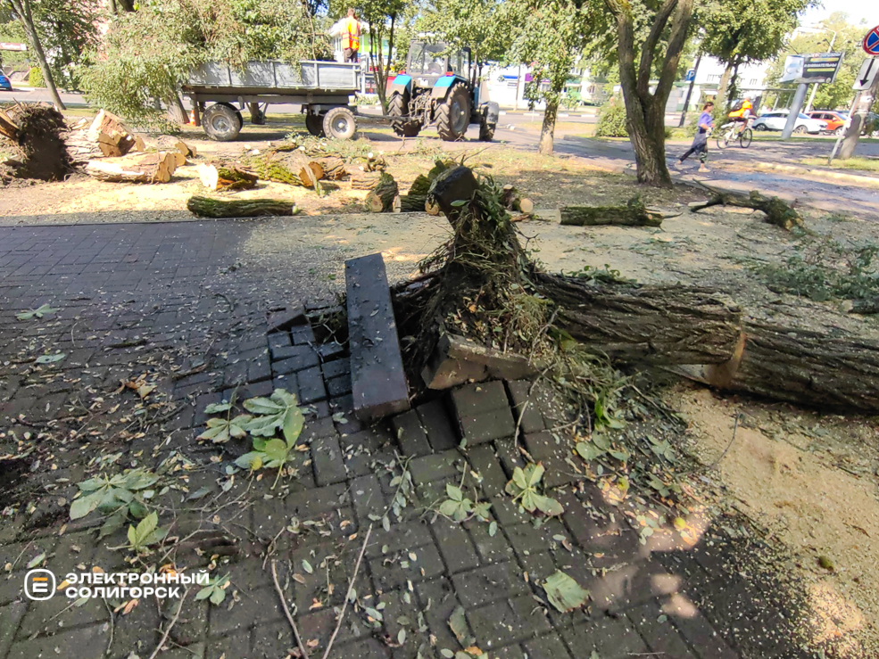 Последствия грозы в Солигорске