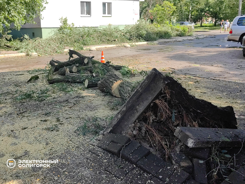 Последствия грозы в Солигорске