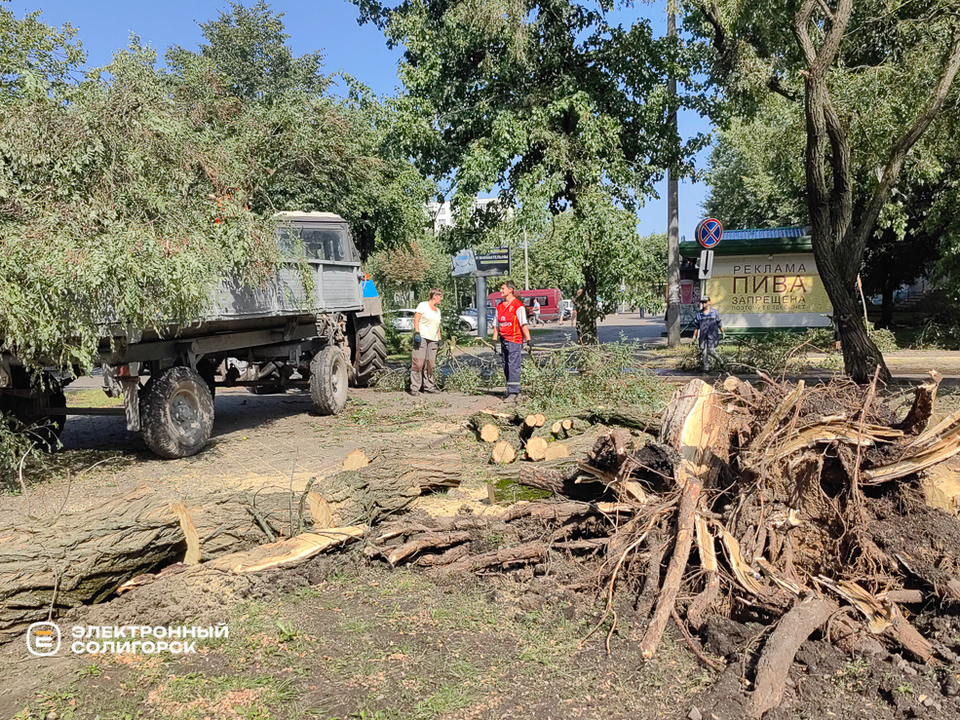Последствия грозы в Солигорске