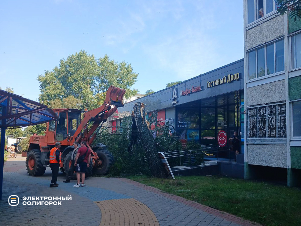 Последствия грозы в Солигорске