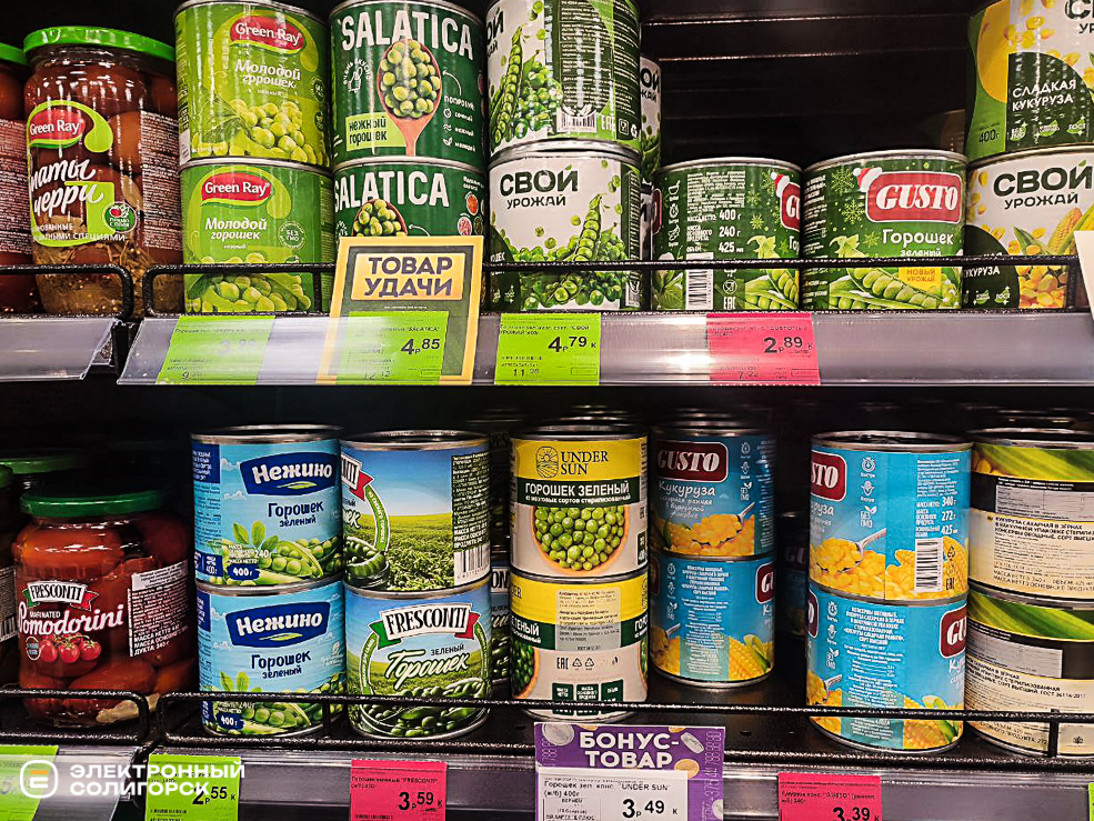 Сколько стоят продукты для салата Оливье в Солигорске?